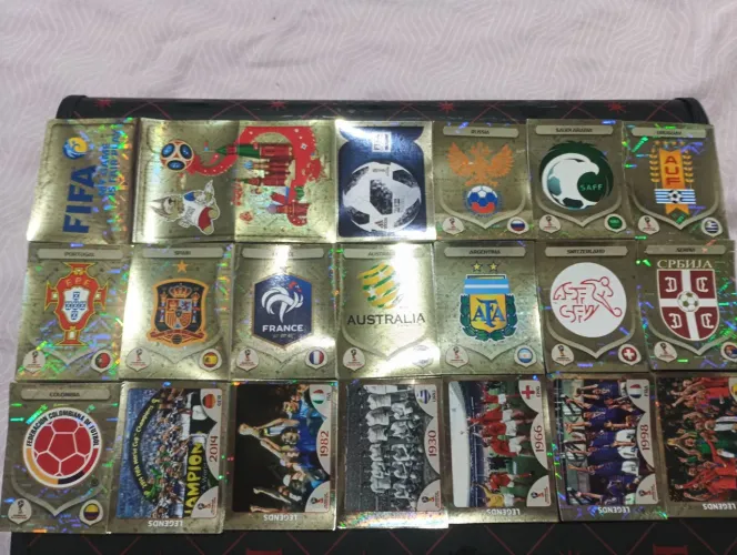 Figurinhas Brilhantes da Copa 2018
