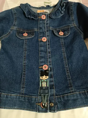 Jaqueta jeans infantil Alphabeto 