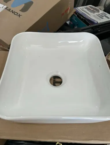 Cuba Vildrex Quadrada 30cm Cerâmica Louça Banheiro Lavabo