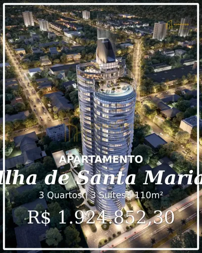 Exclusivo UNA Residence: Apartamento com Lazer Completo na Ilha de Santa Maria