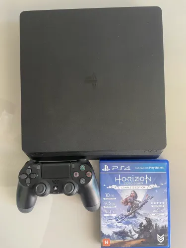 PS4 SLIM completo com jogo e controle 