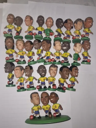 Mini Craques Seleção Brasileira de 1998 Completa 25 + Trio Jogadores Bonecos