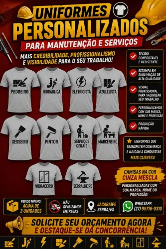 Uniformes personalizados para serviços