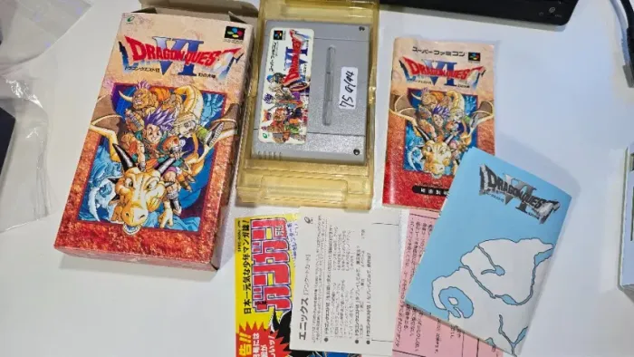 Jogo Dragon Quest VI original Super Famicom SNES CIB completo na caixa japonês