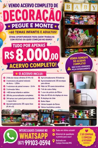 ACERVO DE DECORAÇÃO PEGUE E MONTE - VENDO TUDO