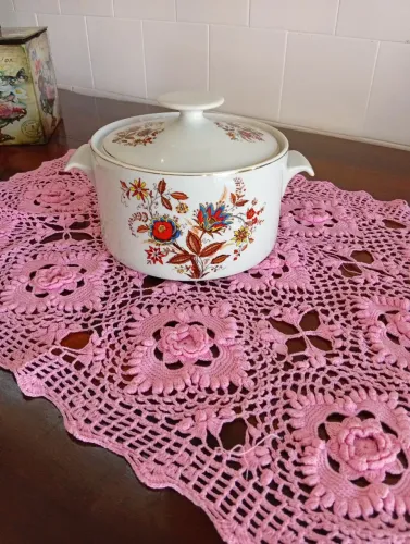 Linda sopeira porcelana steatita floral