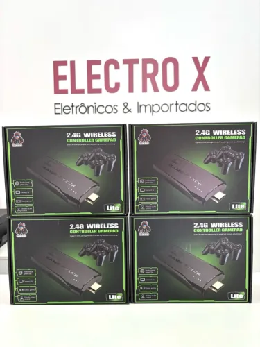 Video Game  Stick 4K Com 10Mil Jogos  2 Controles Console Portatil.