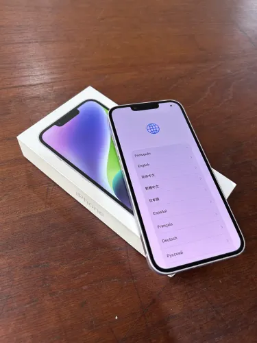 iPhone 14 128GB Roxo - Impecável- Nunca aberto - Bateria 81%