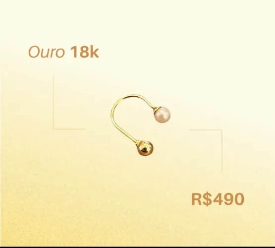 Piercing em ouro 18k