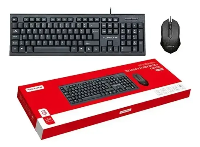 Kit Mouse e Teclado Gamer Tomate c/fio MKT-G1713 (Membrana + RGB)
