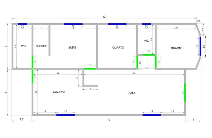 Construção de casa com 3 quartos, sendo 1 suíte, de laje 74m2, R$88.900 +frete