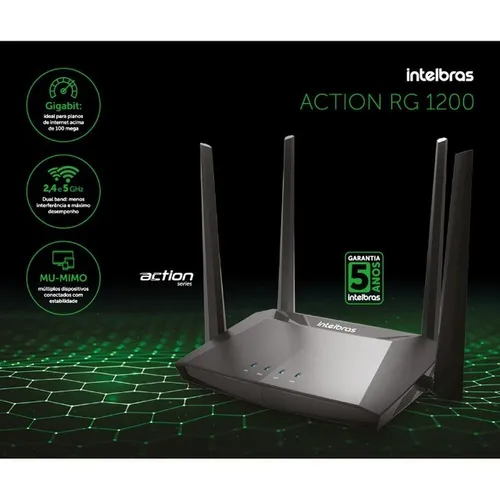 Roteador Wirelles Action RG 1200 Intelbras