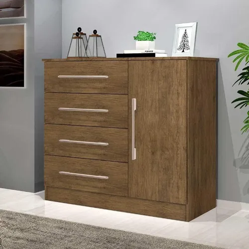 Comoda Malibu New Marrom Até 12x