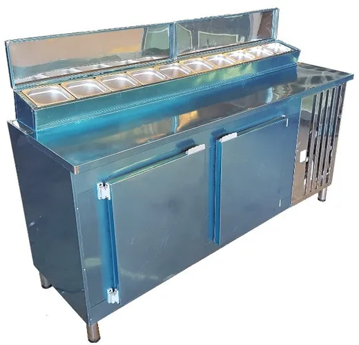 Balcão Condimentador Pista Apoiada INOX 1,90m
