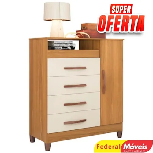 Cômoda sapateira 4 turquesa gavetas - nova