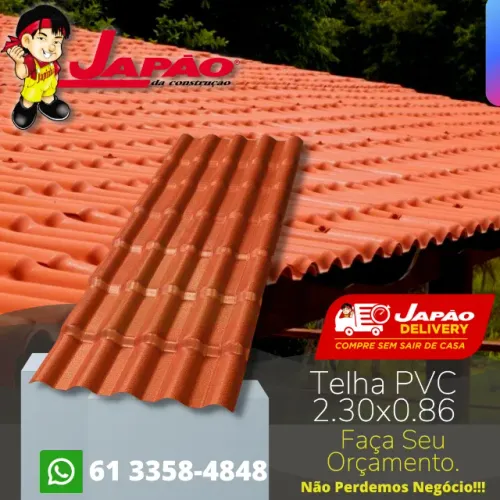 Telha PVC Colonial Cerâmica 2.30x0.88 Oferta Por Tempo Limitado