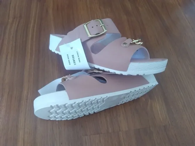 birken terra e água confort rose com fivela e corrente - entrego