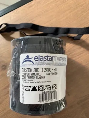 Elástico Laure 13 preto / elastan 