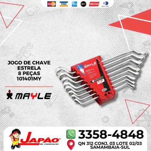 Jogo de Chaves Estrela com 8 peças 101401MY - Mayle