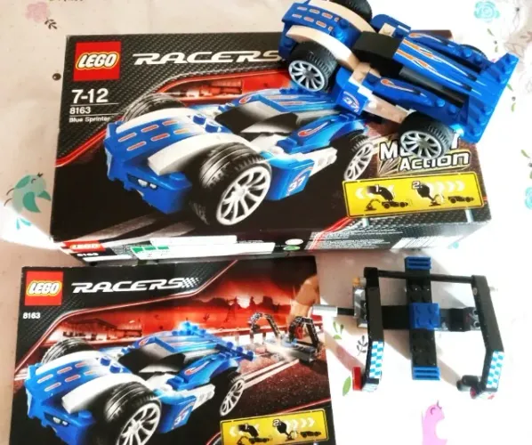 Lego Racers Blue Sprinter 8163, motor pull-back- Novo/Completo