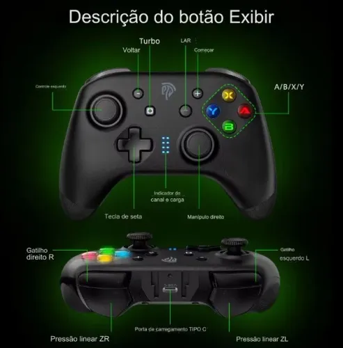 Controle Para Nintendo Switc/PC/Celular - EasySMX-Bayard