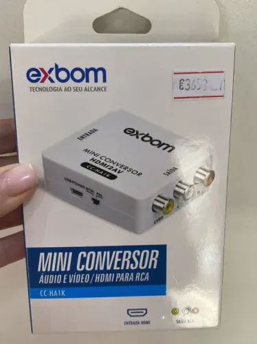 Conversor Mini De Hdmi Para Av ( Rca ) Vídeo 1080p Com Audio - Hdmi X Av Loja Coimbra 