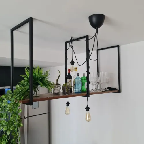 Pratilheira 70x33x150 mesa instante flutuante decoração Ferro metalon 