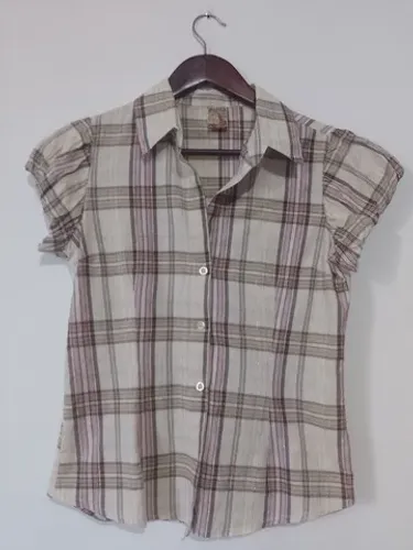 Camisa feminina Xadrez Marisa - tamanho 40