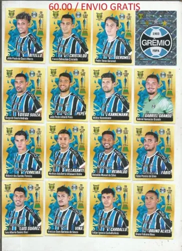 figurinhas gremio - campeonato brasileiro 2023 - time completo 