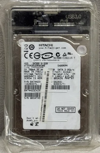 HD Externo Hitachi - 2.5 Pol - USB 3.0 - 320Gb - 5400rpm