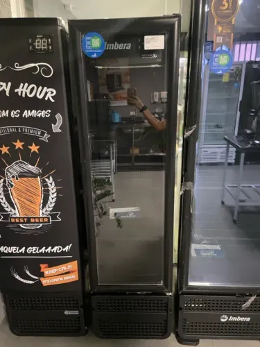 CCV-144 FB CERVEJEIRA PORTA DE VIDRO FULL BLACK - IMBERA