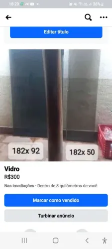 Vidro 182x92 e 182x50