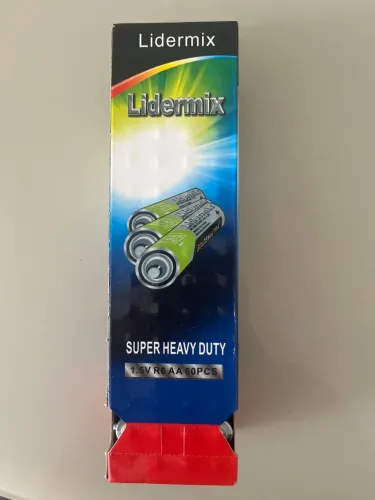 Pilhas AA Lidermix - 60 peças - Super Heavy Duty