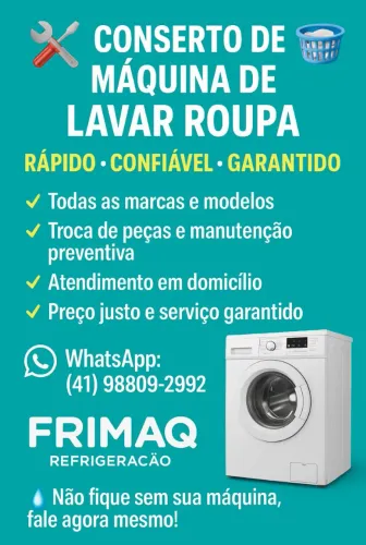 Conserto de Lavadora de roupa e Geladeira