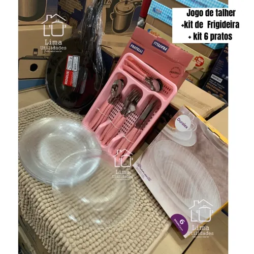 Jg pratos + talheres + frigideiras antiaderente