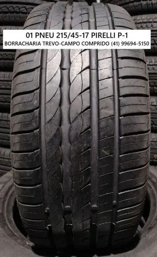 01 pneu 215/45-17 Pirelli P-1 com 90% de borracha por 320,00