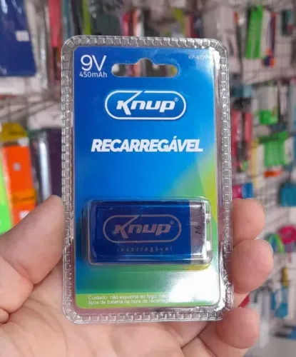 Bateria 9V Recarregável Knup