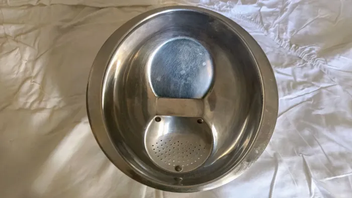 Bowl de aço inox com peneira