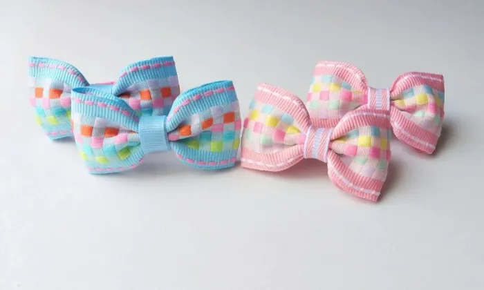 Laços de Cabelo xuxinha xadrez (2 pares)