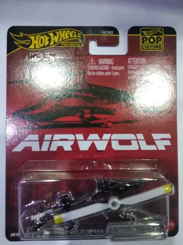 hot wheels premium airwolf helicopter culture pop 1:64