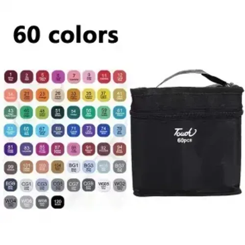 Conjunto De Marcadores Touch 60 Canetinhas