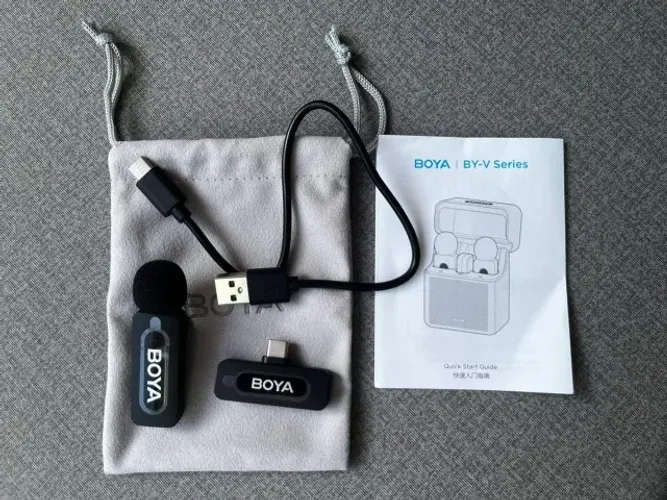 Microfone de lapela BOYA BY-V10 / USB-C