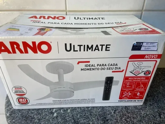 Ventilador de Teto Arno Ultimate Bivolt Branco VX13, 150W, Controle Remoto, 6 Velocidades