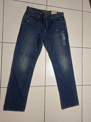 Calça, Jeans, American Eagle, Relaxed Straight, na cor azul, original, AMERICANA!!!