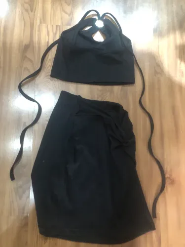 Conjunto Croped+saia.