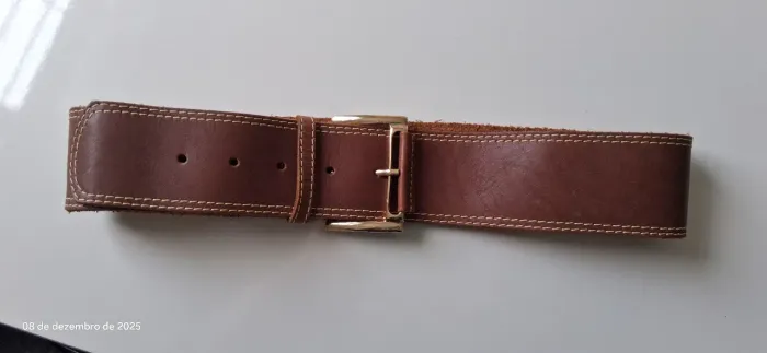 Cinto de couro marrom - novo