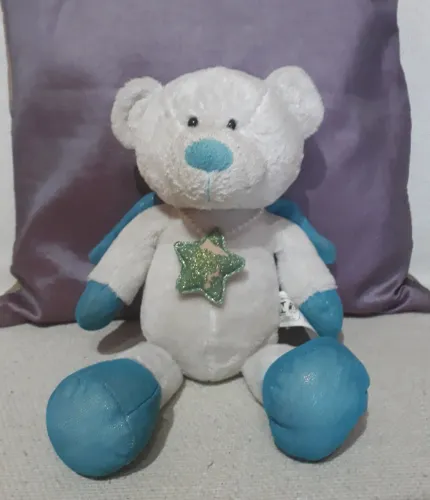 URSINHO DE PELÚCIA COM ASAS DE ANJO/ IMPORTADO (32 CMS DE ALTURA)