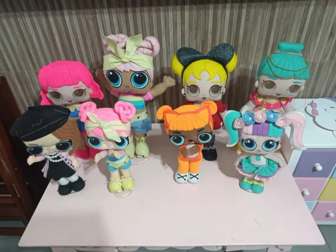LOTE Bonecas LOL Surprise de Feltro - Feitas à Mão!