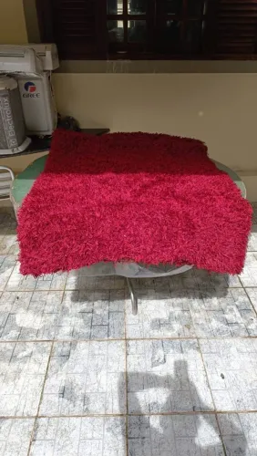 Tapete Shaggy Vermelho