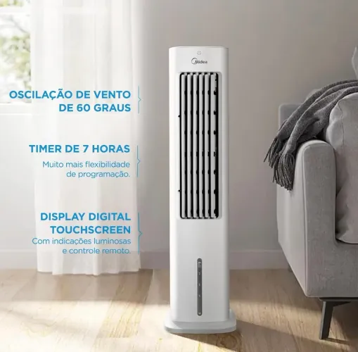 Climatizador de Ar Midea com Display Touchscreen